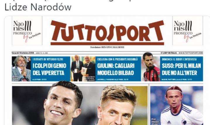 Okładka ''Tuttosport'' przed meczem Juventus - Genoa